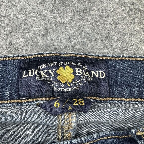 Lucky Brand Brooke Skinny Jeans Womens 6 28x27 Blue Medium Wash Stretch Denim - Picture 3 of 14